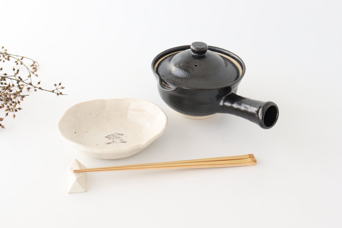 Japanese Teapot Squeezed-type Black | Kyusu Iga Ware