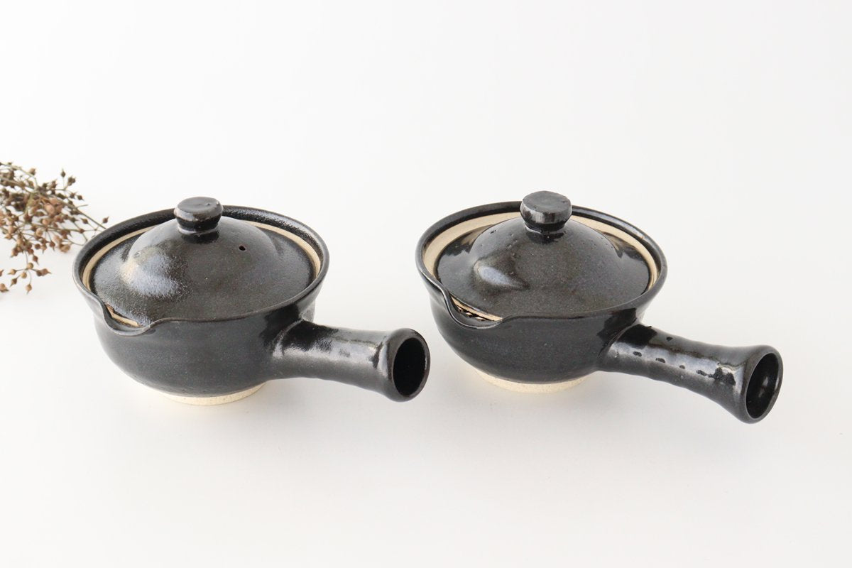 Japanese Teapot Squeezed-type Black | Kyusu Iga Ware