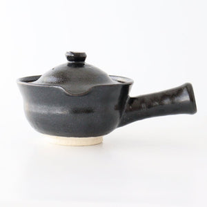 Japanese Teapot Squeezed-type Black | Kyusu Iga Ware