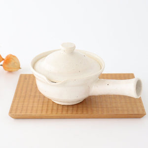 Japanese Teapot Squeezed-type White | Kyusu Iga Ware