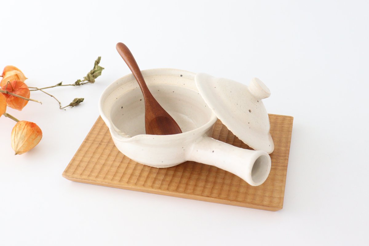 Japanese Teapot Squeezed-type White | Kyusu Iga Ware