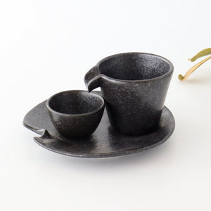 Cold Sake Ware Set Black | Mino Ware