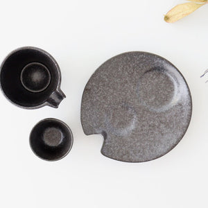 Cold Sake Ware Set Black | Mino Ware