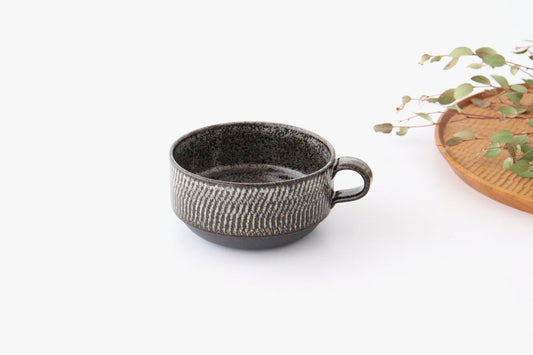 Stack Soup Cup Tobikanna Black | Mino Ware