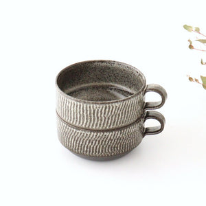 Stack Soup Cup Tobikanna Black | Mino Ware