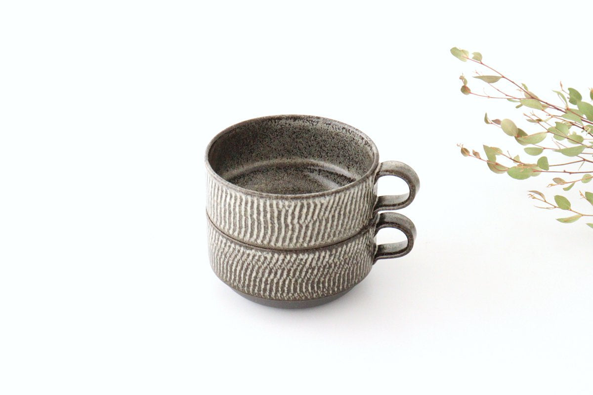 Stack Soup Cup Tobikanna Black | Mino Ware