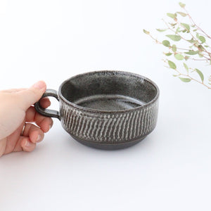 Stack Soup Cup Tobikanna Black | Mino Ware