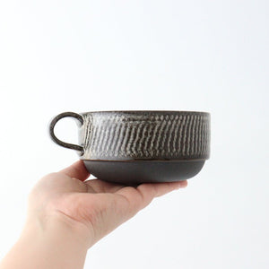 Stack Soup Cup Tobikanna Black | Mino Ware