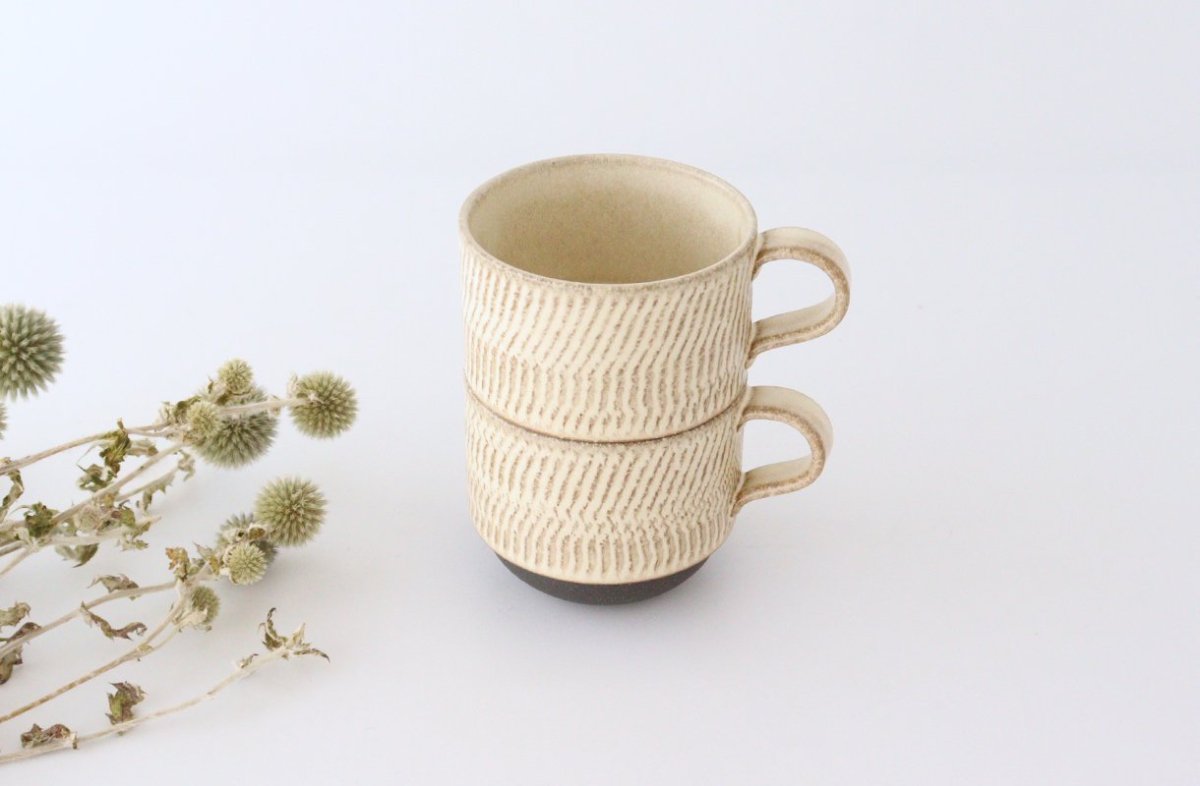 Stack Mug Tobikanna Ivory | Mino Ware