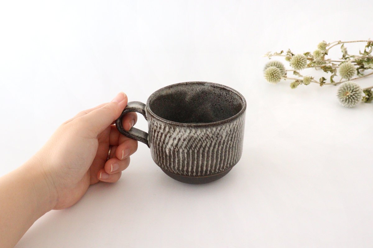 Stack Mug Tobikanna Black | Mino Ware