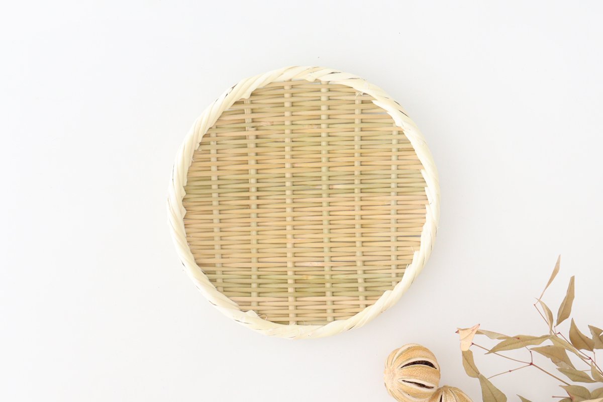 Japanese Bamboo Bascketery Tray 21cm | Niigata Bamboo Crafts