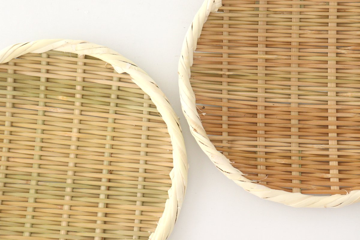 Japanese Bamboo Bascketery Tray 21cm | Niigata Bamboo Crafts