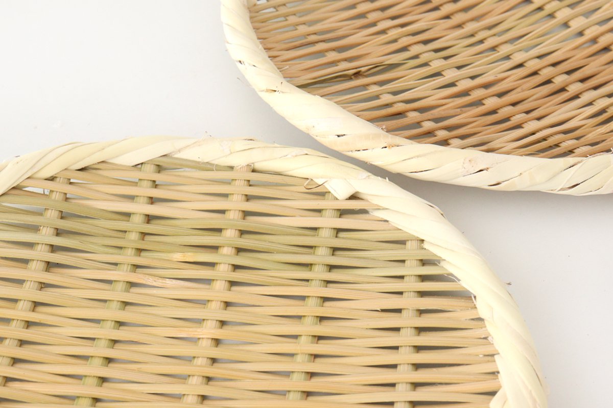 Japanese Bamboo Bascketery Tray 21cm | Niigata Bamboo Crafts