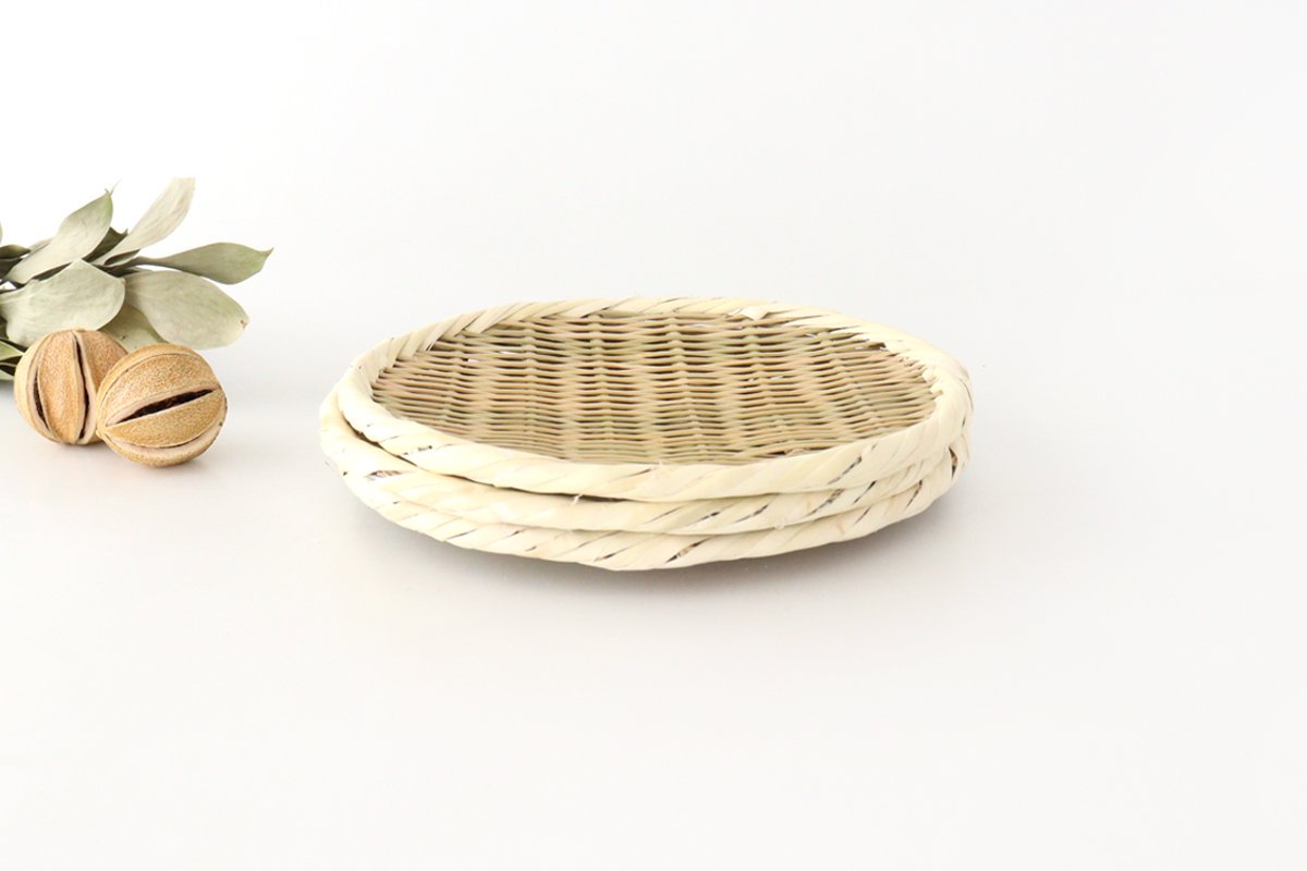 Japanese Bamboo Bascketery Tray 21cm | Niigata Bamboo Crafts