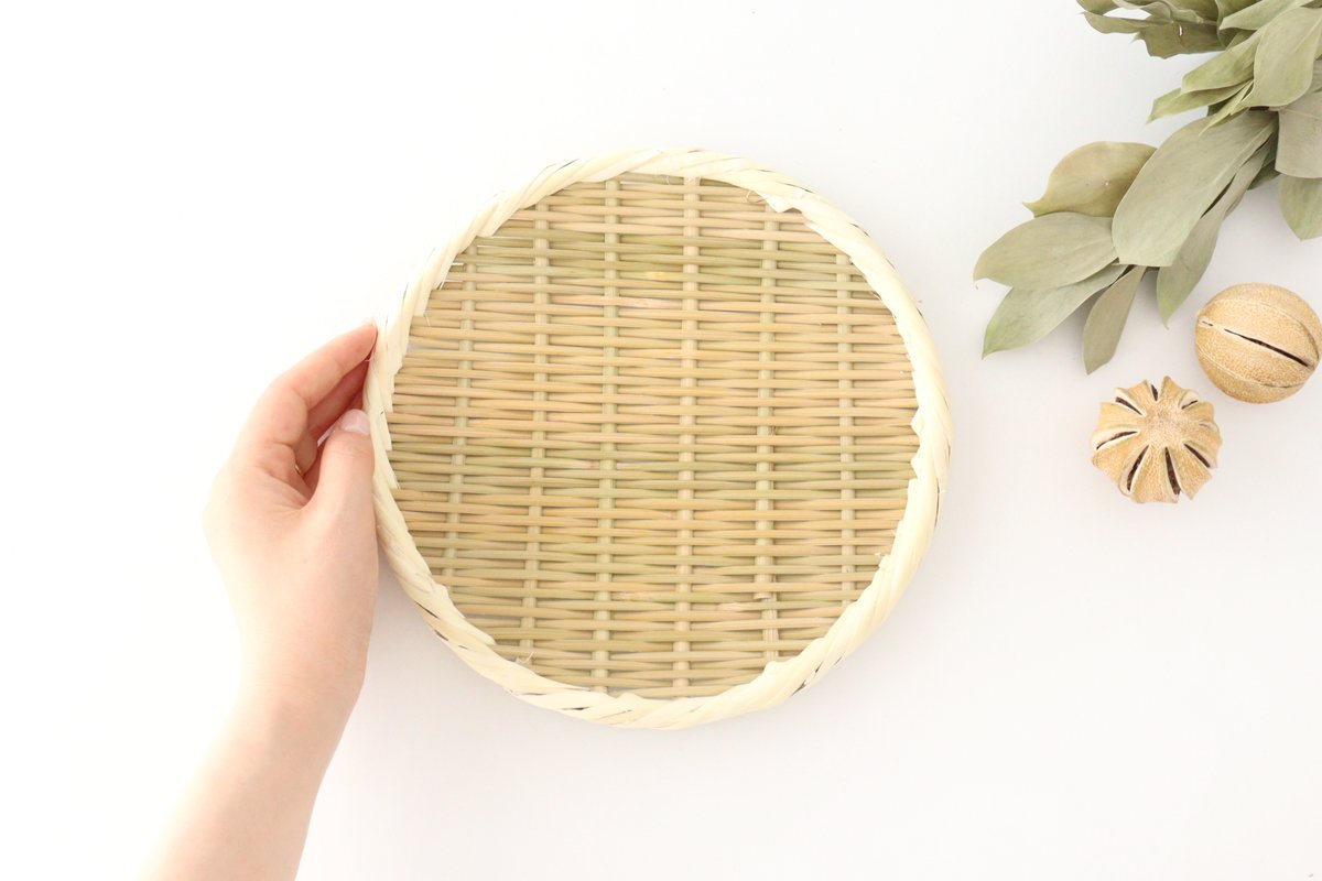 Japanese Bamboo Bascketery Tray 21cm | Niigata Bamboo Crafts