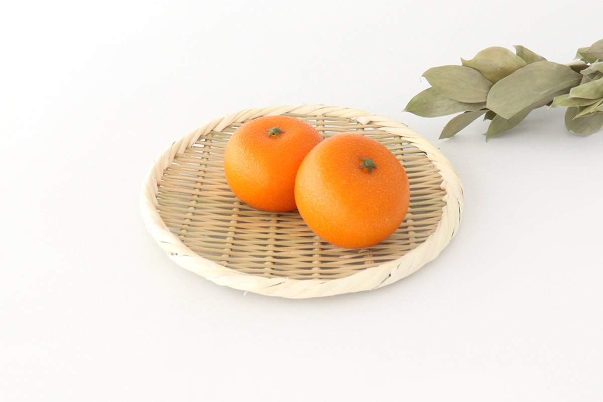 Japanese Bamboo Bascketery Tray 21cm | Niigata Bamboo Crafts