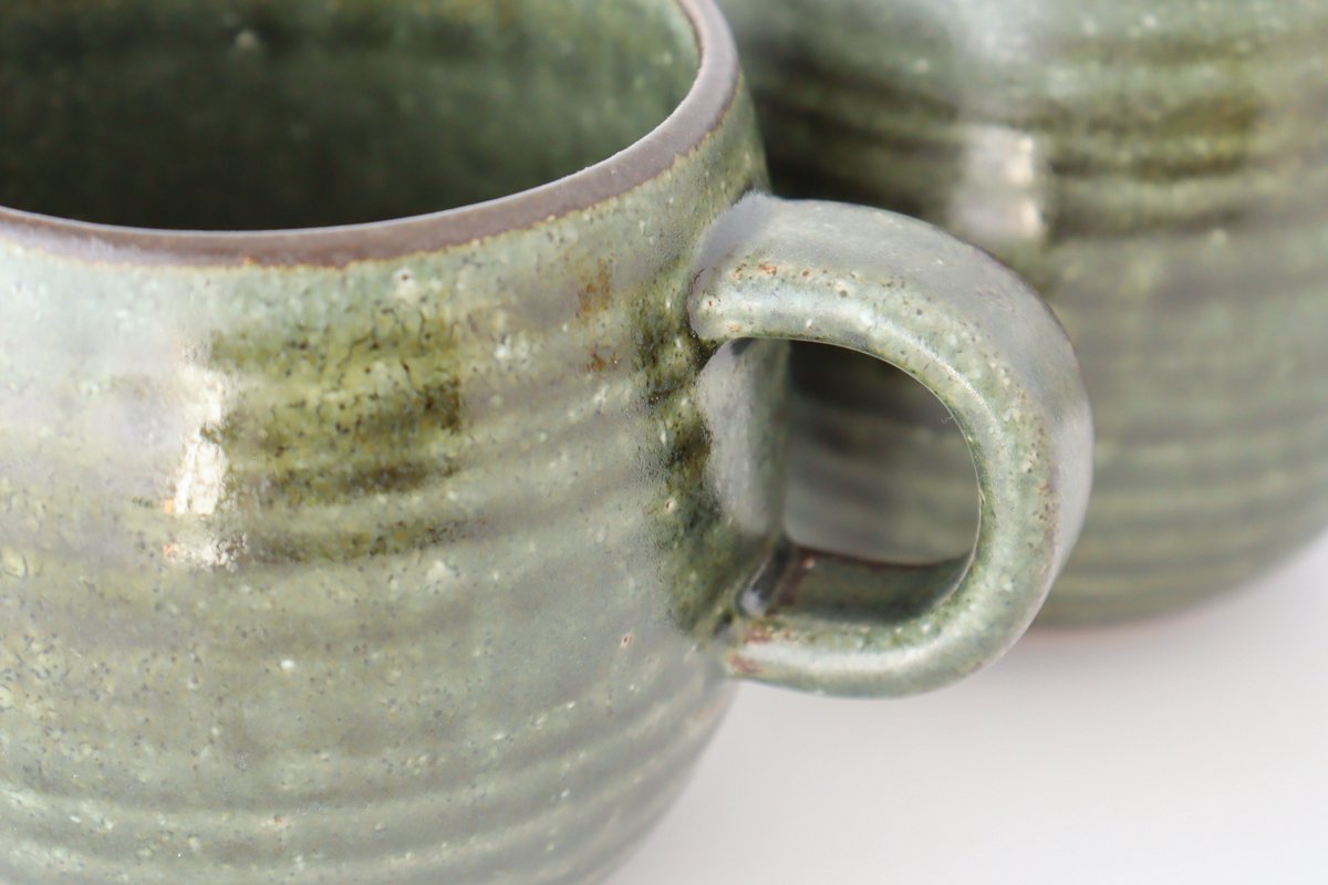 Bowl Mug Khaki Green | Mino Ware