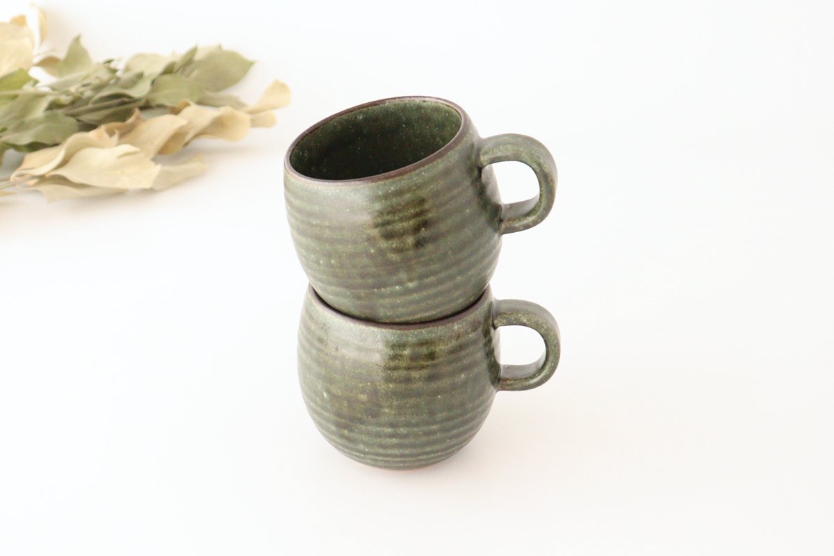 Bowl Mug Khaki Green | Mino Ware