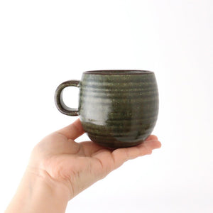 Bowl Mug Khaki Green | Mino Ware