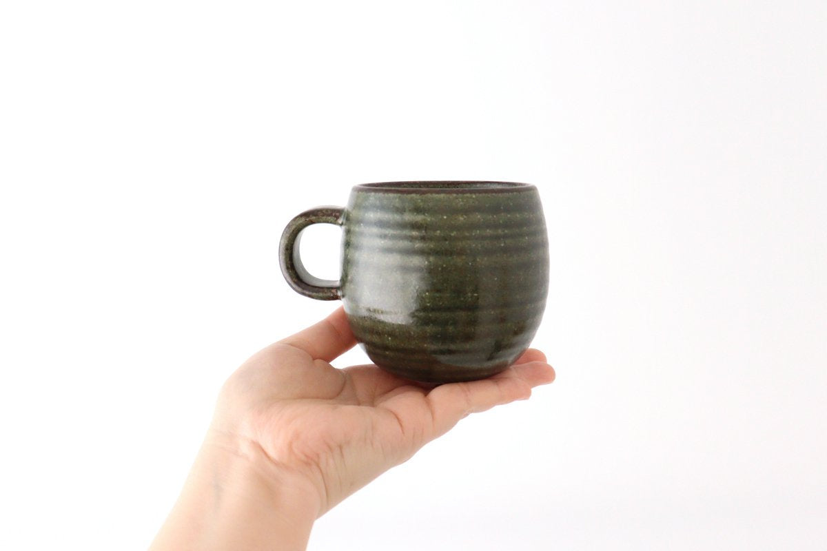 Bowl Mug Khaki Green | Mino Ware