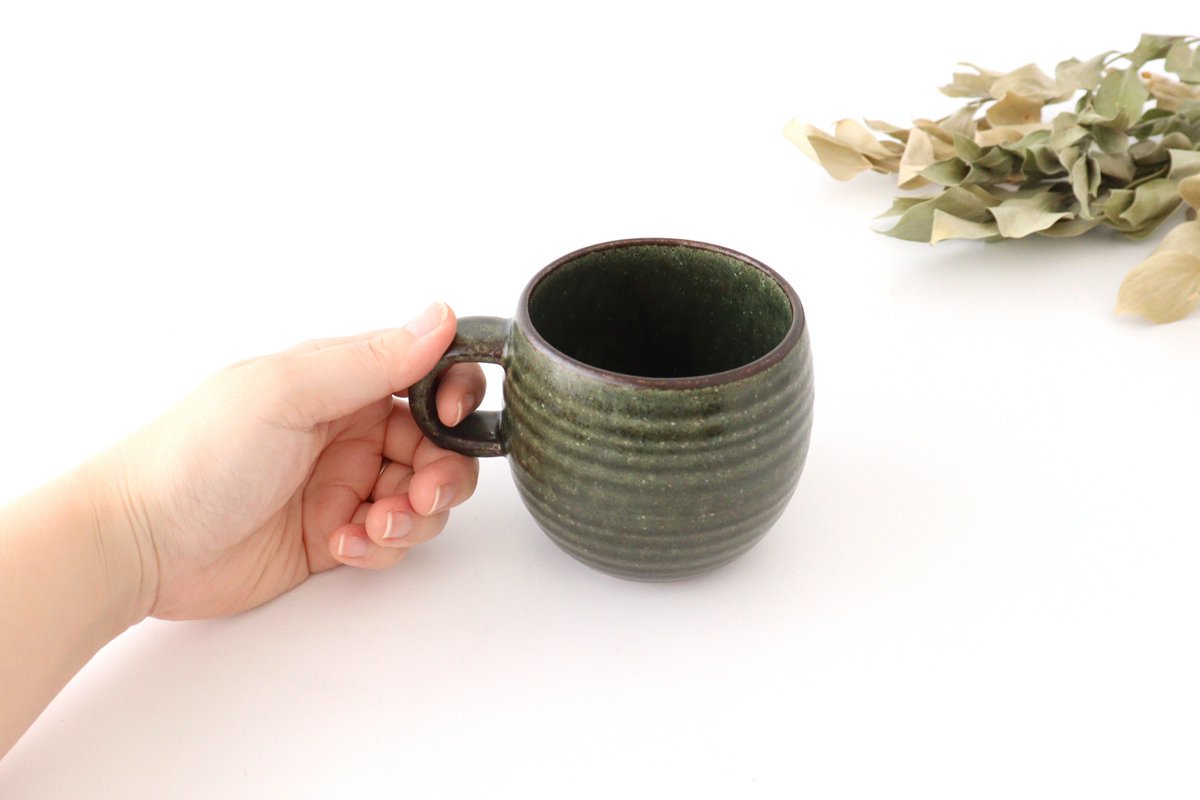 Bowl Mug Khaki Green | Mino Ware