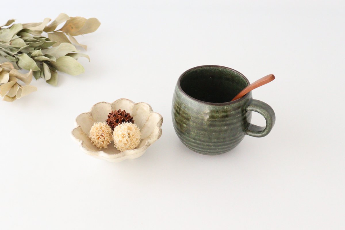 Bowl Mug Khaki Green | Mino Ware