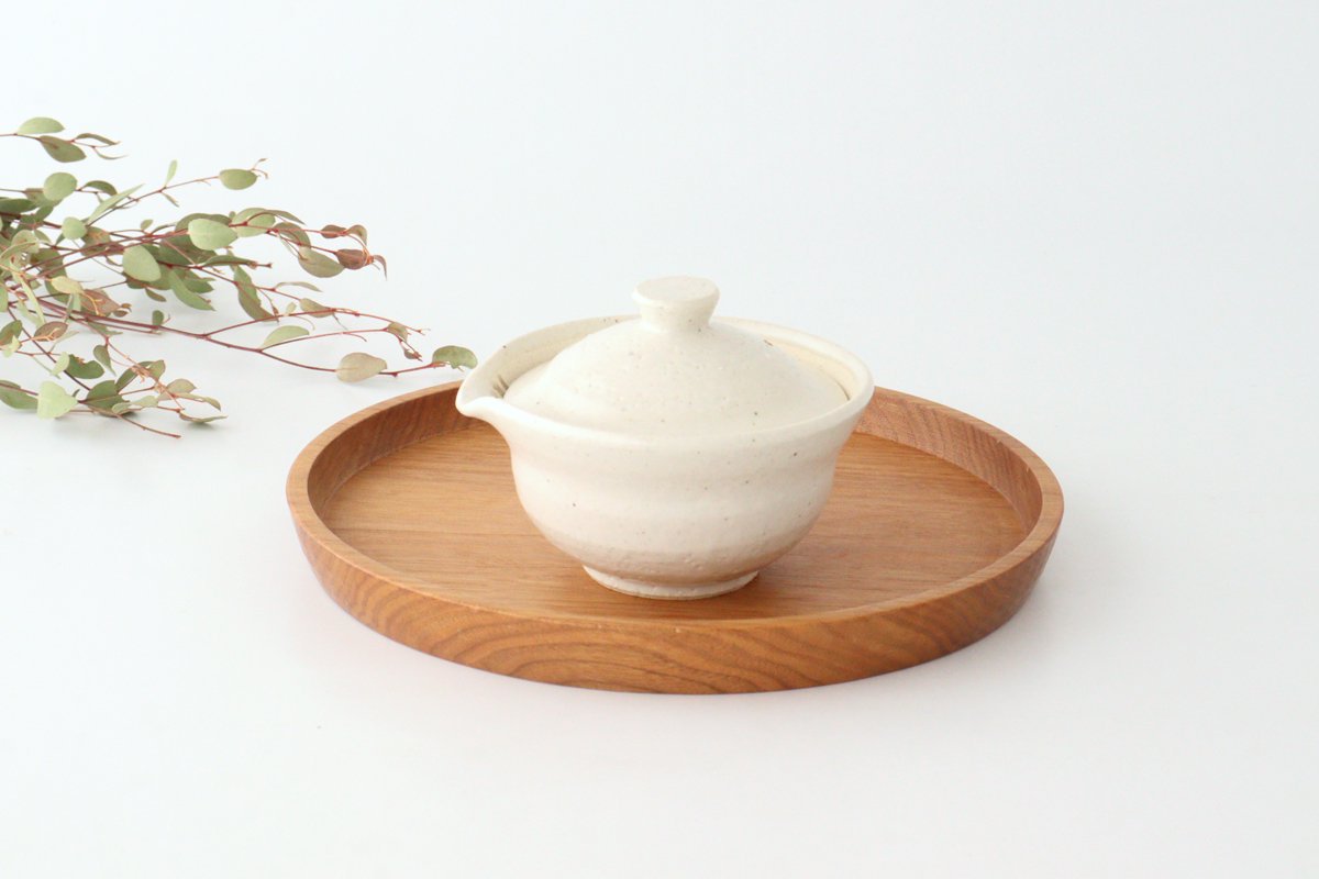 Japanese Teapot Hohin White | Kyusu Iga Ware