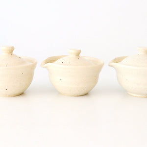 Japanese Teapot Hohin White | Kyusu Iga Ware