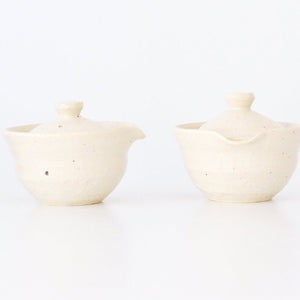 Japanese Teapot Hohin White | Kyusu Iga Ware