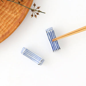 Chopstick Rest Tokusa Blue | Hashioki Arita Ware