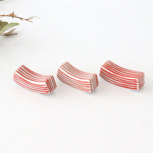 Chopstick Rest Tokusa Red | Hashioki Arita Ware