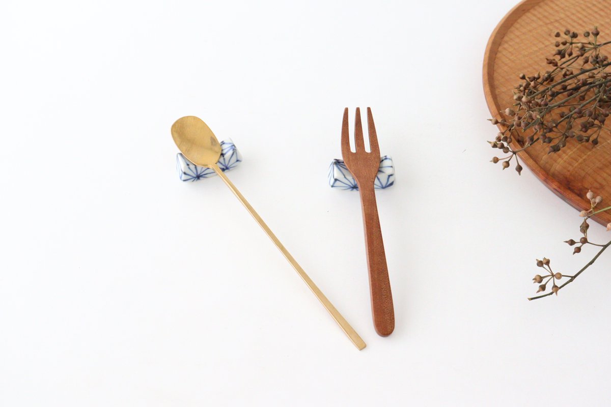 Chopstick Rest Hemp Leaf | Hashioki Arita Ware