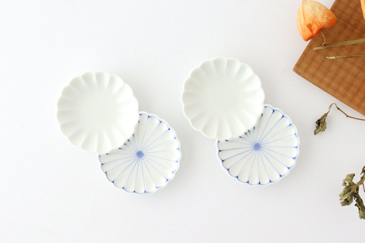 Two Chrysanthemum Sauce Plate | Arita ware