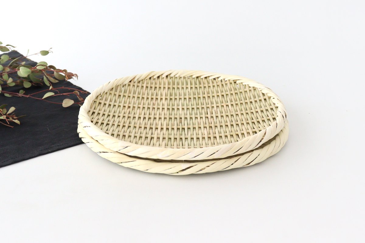 Japanese Bamboo Bascketery Tray 24cm | Niigata Bamboo Crafts