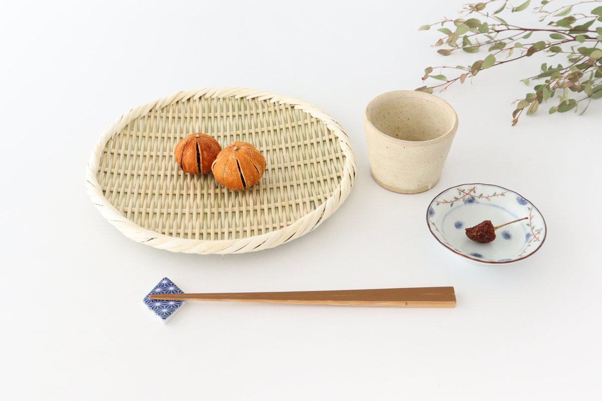 Japanese Bamboo Bascketery Tray 24cm | Niigata Bamboo Crafts