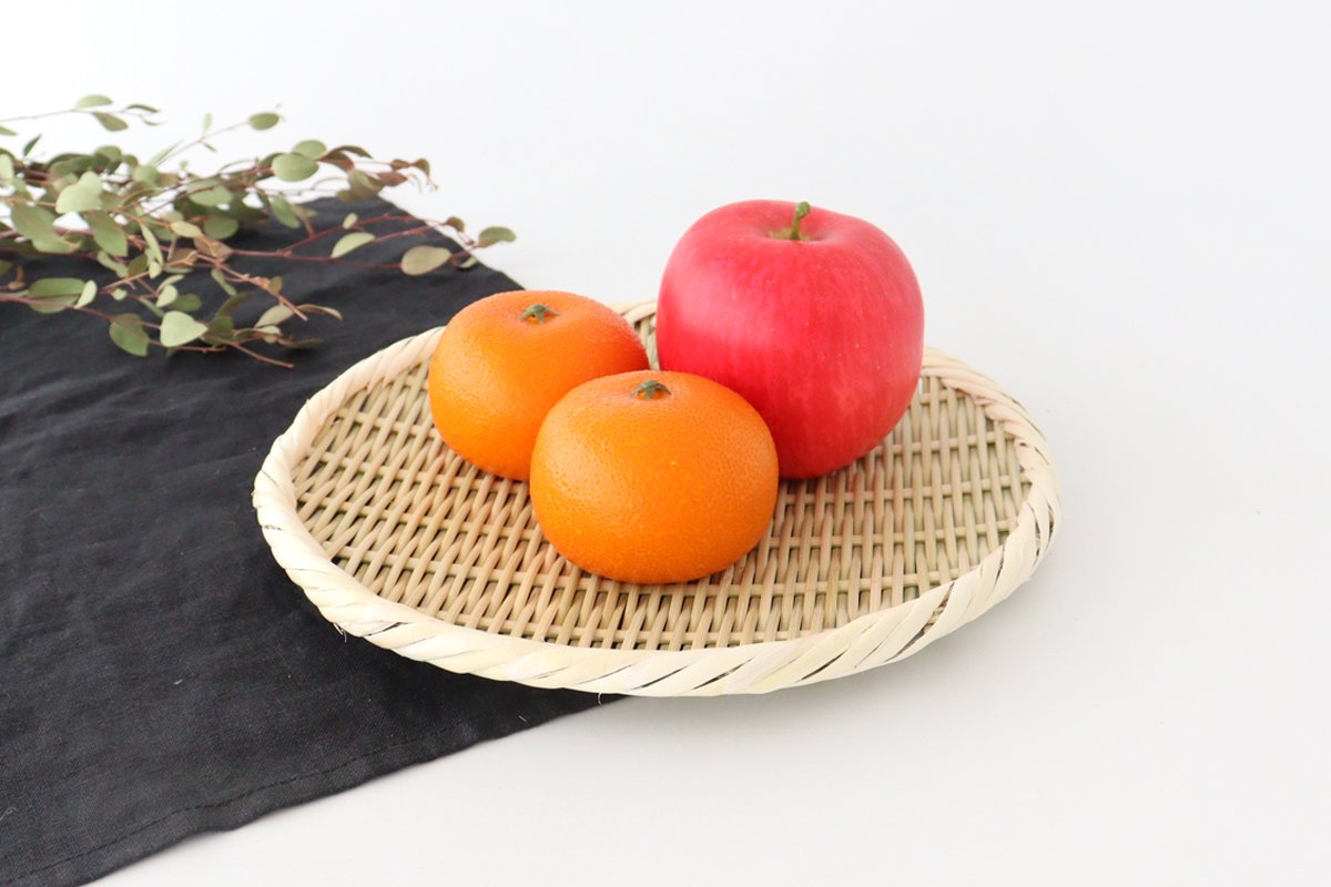 Japanese Bamboo Bascketery Tray 24cm | Niigata Bamboo Crafts