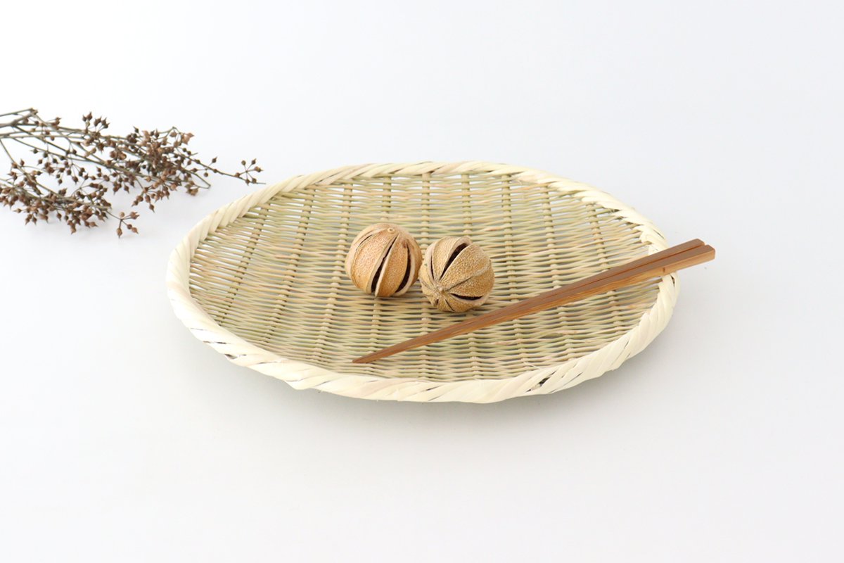 Japanese Bamboo Bascketery Tray 30cm | Niigata Bamboo Crafts