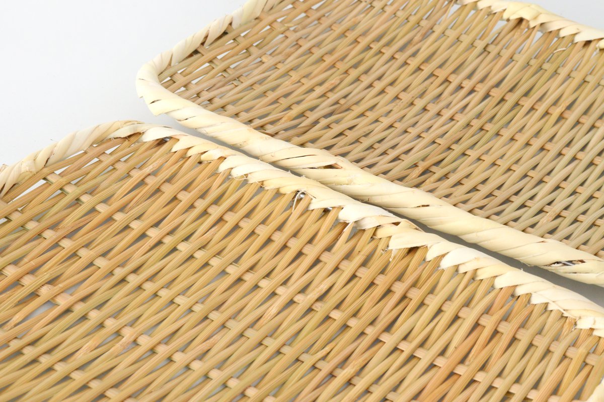 Japanese Bamboo Bascketery Square Tray 24cm | Niigata Bamboo Crafts