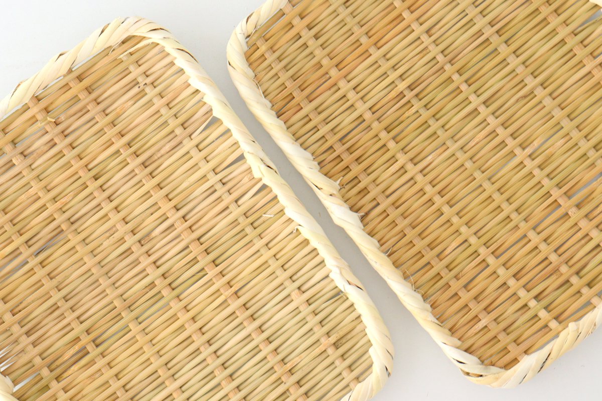 Japanese Bamboo Bascketery Square Tray 24cm | Niigata Bamboo Crafts