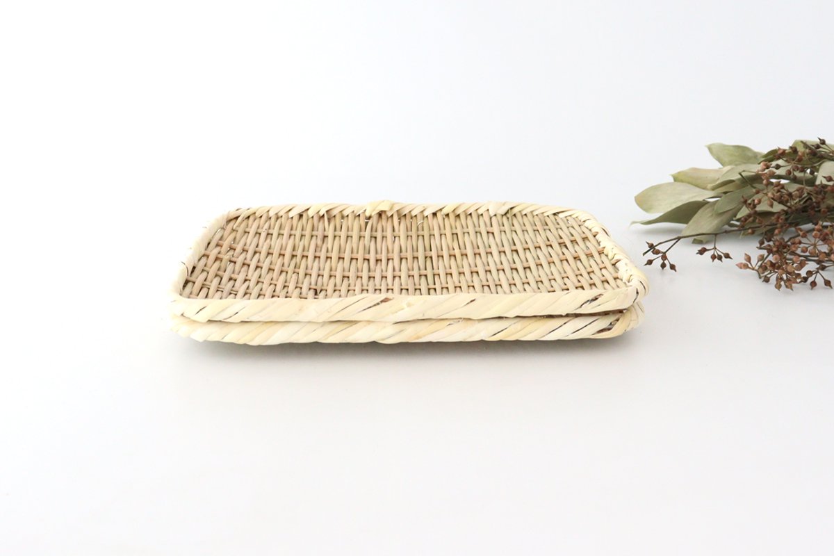 Japanese Bamboo Bascketery Square Tray 24cm | Niigata Bamboo Crafts