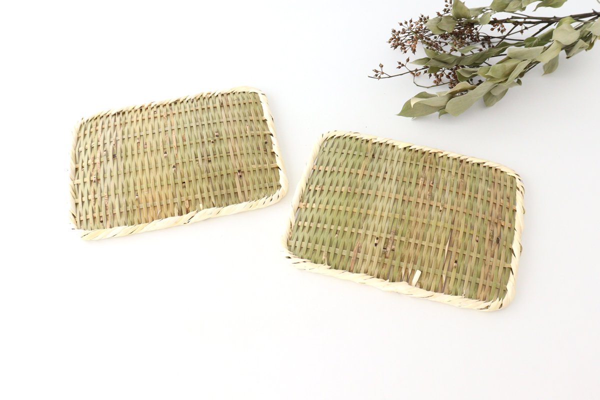 Japanese Bamboo Bascketery Square Tray 24cm | Niigata Bamboo Crafts