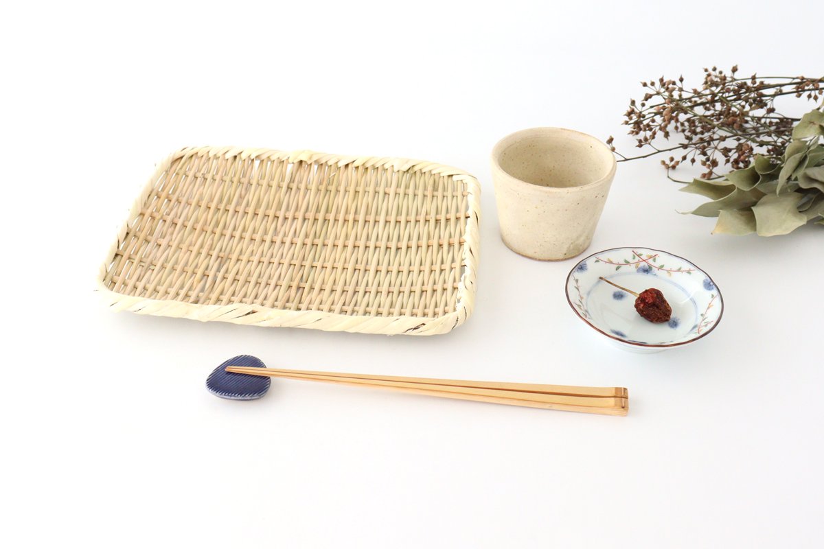 Japanese Bamboo Bascketery Square Tray 24cm | Niigata Bamboo Crafts