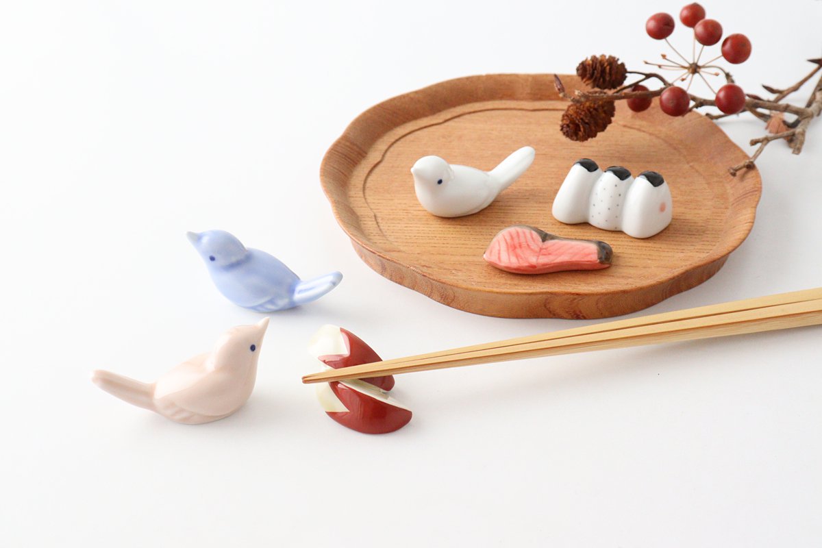 Chopstick Rest Apple Bunny | Hashioki Hasami Ware