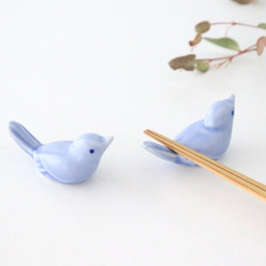 Chopstick Rest Small Bird Light Blue | Hashioki Hasami Ware