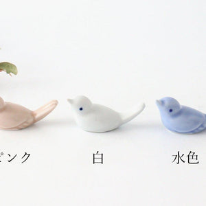 Chopstick Rest Small Bird Light Blue | Hashioki Hasami Ware