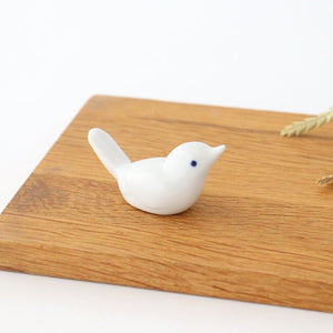 Chopstick Rest Small Bird Light White | Hashioki Hasami Ware