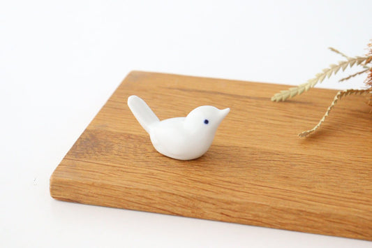 Chopstick Rest Small Bird Light White | Hashioki Hasami Ware