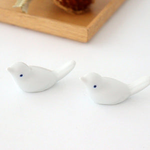 Chopstick Rest Small Bird Light White | Hashioki Hasami Ware