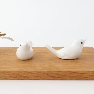 Chopstick Rest Small Bird Light White | Hashioki Hasami Ware