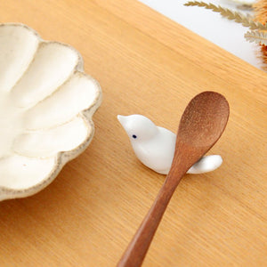 Chopstick Rest Small Bird Light White | Hashioki Hasami Ware